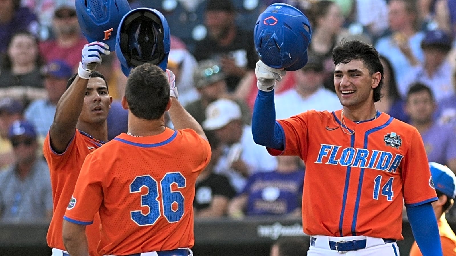 Former Florida teammates Jac Caglianone, Wyatt Langford swap jerseys