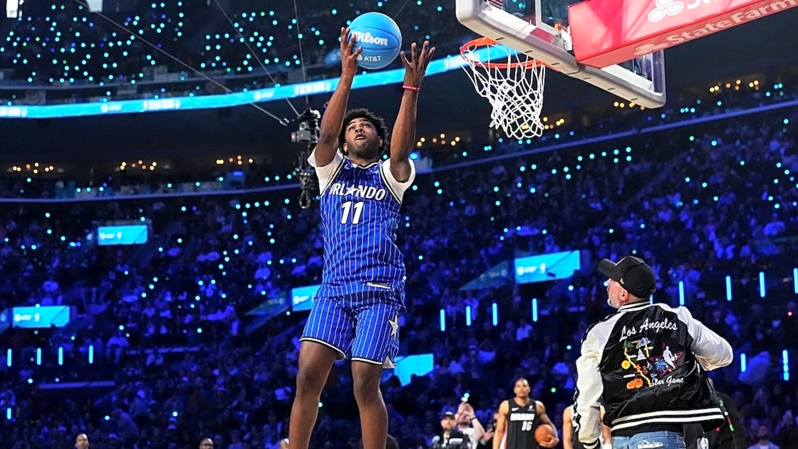 Jase Richardson slams head on failed attempt during NBA All-Star Dunk Contest