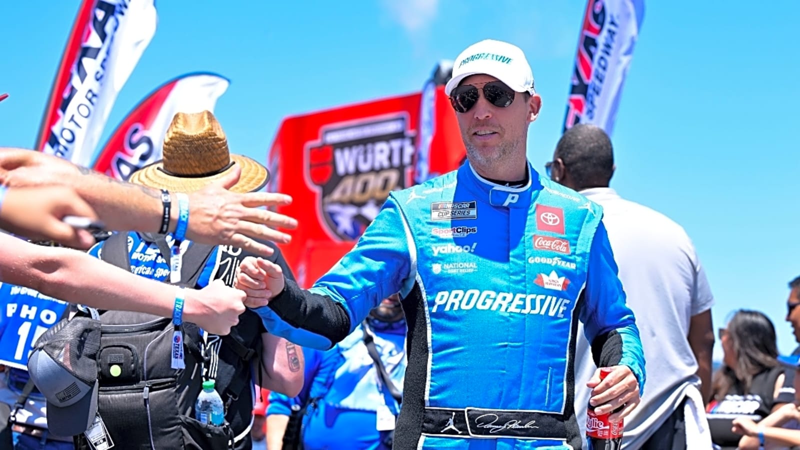 Denny Hamlin apologizes to dad, breaks out iconic catchphrase after Michigan win