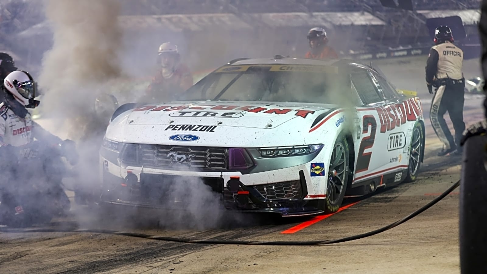 Denny Hamlin reacts to scary car fires at Bristol: ‘Cindric was willing to die in there’