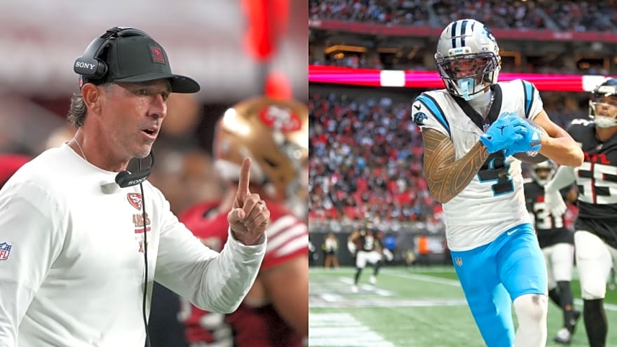 49ers HC Kyle Shanahan sings Tetairoa McMillan’s praise, makes bold prediction on Panthers rookie’s future