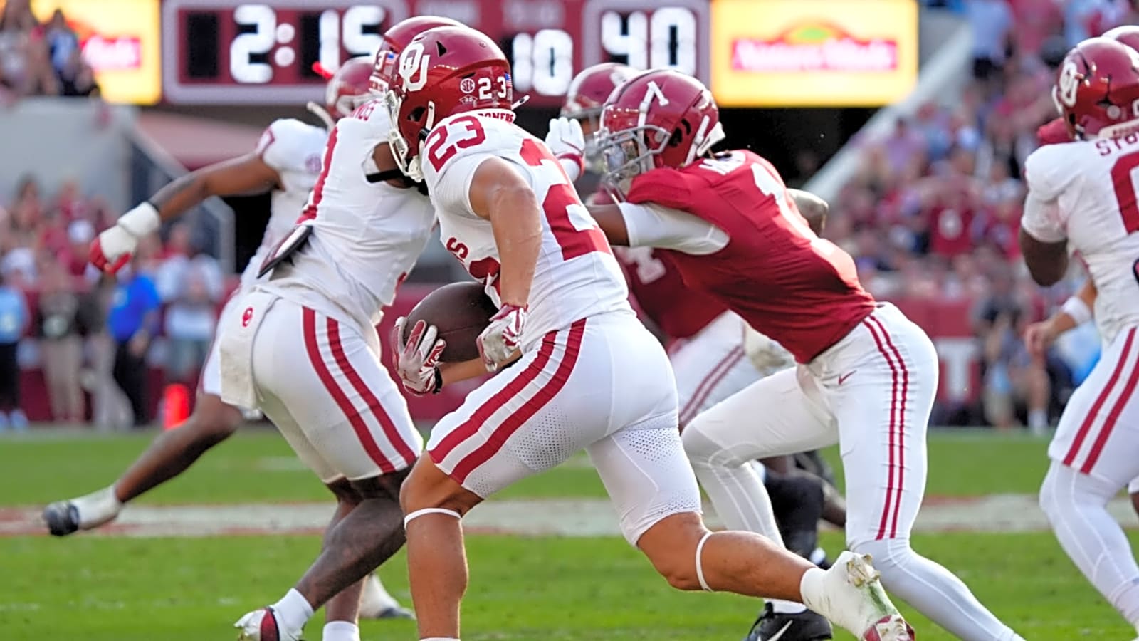 Talented tandem shine together, deliver opening and closing statements for Sooners' defense in upset win over Alabama Crimson Tide