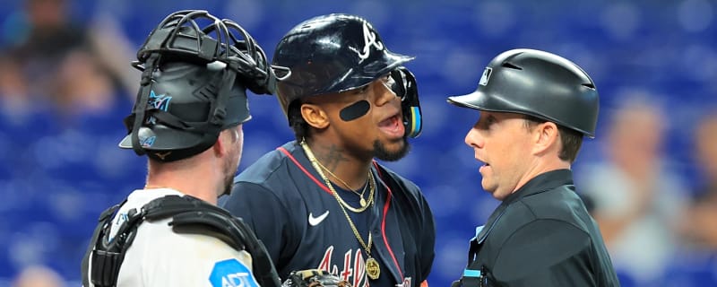 Ronald Acuna Jr. called out for his response after being hit by pitch