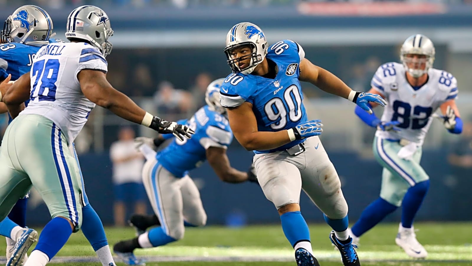 Former Lions All-Pro Ndamukong Suh is at Lions training camp for the first time in over 10 years