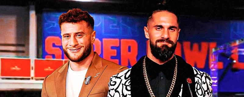 WWE’s Seth Rollins and AEW’s MJF shock fans with Super Bowl Radio Row link-up