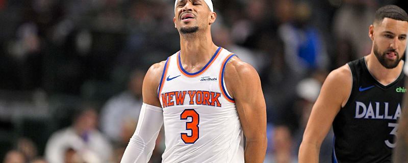 Knicks’ Josh Hart hilariously grabs a bite after courtside dive landing