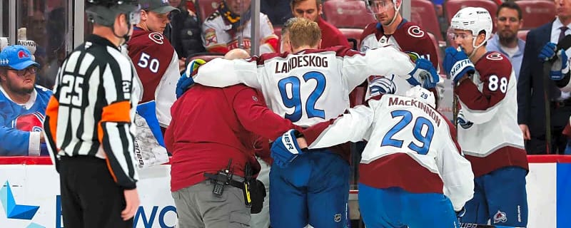 Avalanche’s Gabriel Landeskog returns to ice as Olympic status remains up in the air