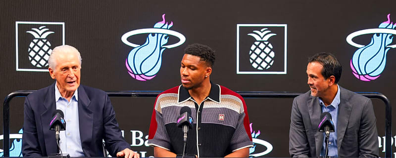 Heat’s Giannis Antetokounmpo confesses Pat Riley gave him ‘goosebumps’