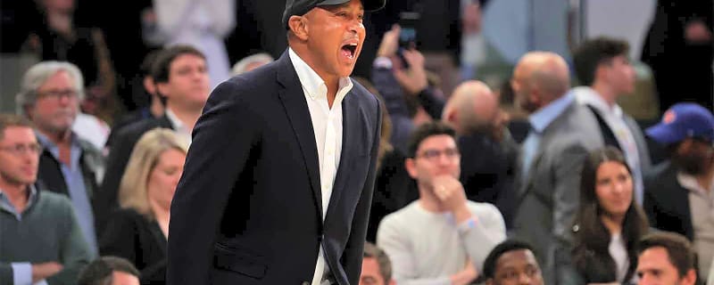 Brian Windhorst calls out Knicks legend John Starks after he almost smacked Evan Mobley in head