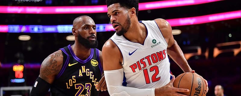 Pistons’ Tobias Harris exits Lakers game with hip injury