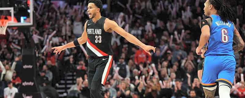 Blazers gives Thunder first loss but not before bizarre ending