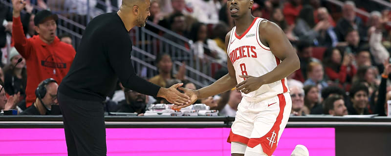 Rockets’ Ime Udoka gives props to Jae’Sean Tate for providing pop off the bench