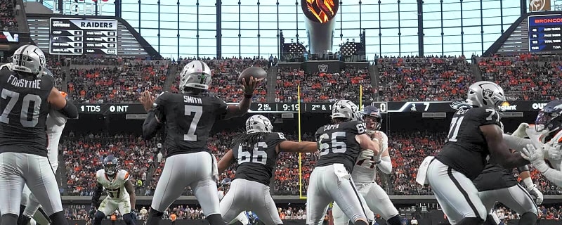 Raiders’ offensive line on nasty streak after latest disaster vs. Broncos