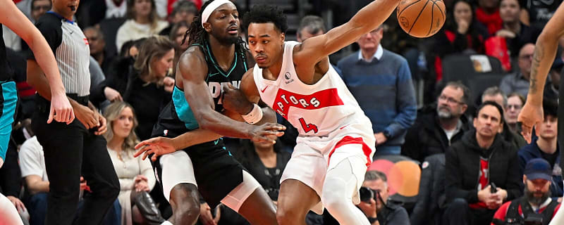Raptors’ Scottie Barnes flashes Vince Carter hype with monster jam vs. Blazers