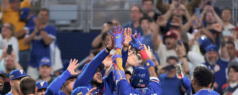 Ronald Acuna Jr. couldn’t be more fired up after Venezuela upsets Japan at World Baseball Classic