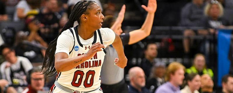 South Carolina women’s basketball coach Dawn Staley’s got jokes for Ta’Niya Latson after Sweet 16 explosion