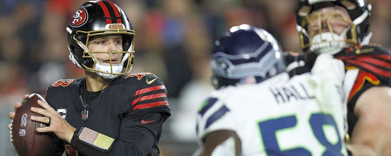 Brody Purdy left bloody after brutal Seahawks sack