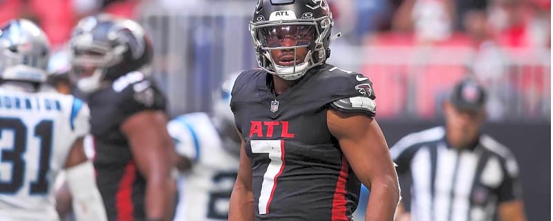 Falcons make sick graphic for Bijan Robinson passing Michael Vick in franchise history