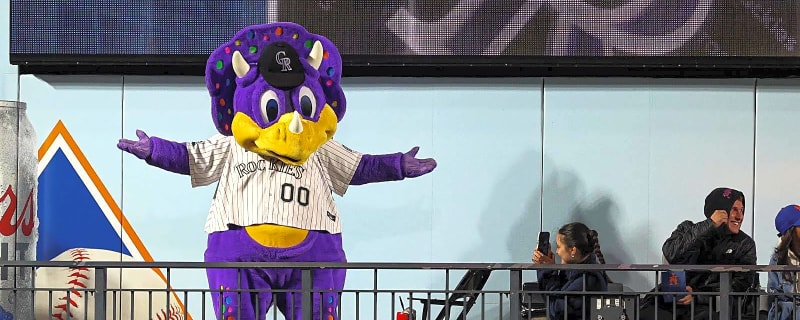 Rockies mascot Dinger hilariously shoots his shot with Mrs. Met