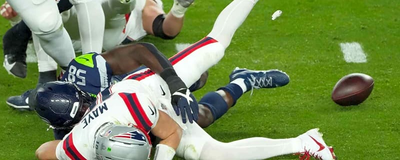 Patriots’ Drake Maye strip sacked by Seahawks defense as Super Bowl LX struggles continue