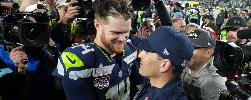 This Sam Darnold-Mike Macdonald exchange after Super Bowl win will warm your heart