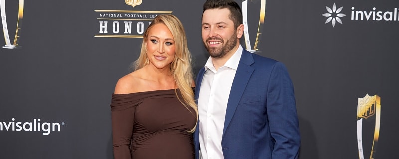 Baker Mayfield’s wife Emily posts video of him watching Saints-Falcons