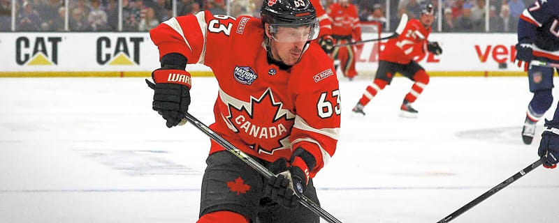 Team Canada makes Brad Marchand practice tweak before Olympic opener