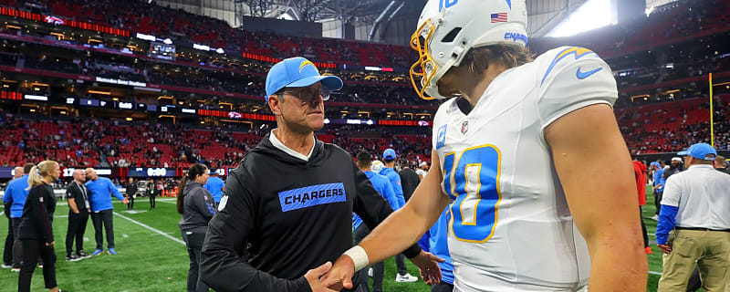 Jim Harbaugh is every Chargers fan with Tarzan scream at Justin Herbert