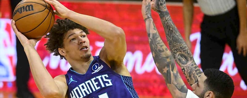 Hornets’ Charles Lee celebrates Tidjane Salaun for rounding out his game