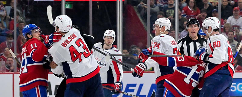 Watch: Tom Wilson, Josh Anderson fight on Capitals bench
