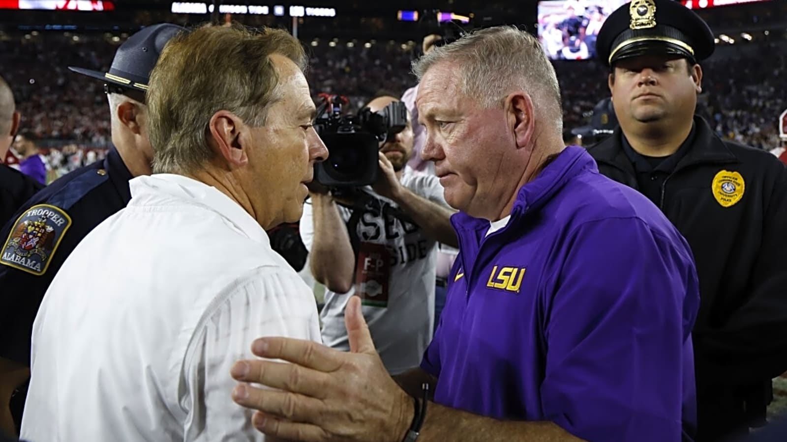 Brian Kelly Gives Honest Reaction to Reports of Nick Saban Returning To College Football