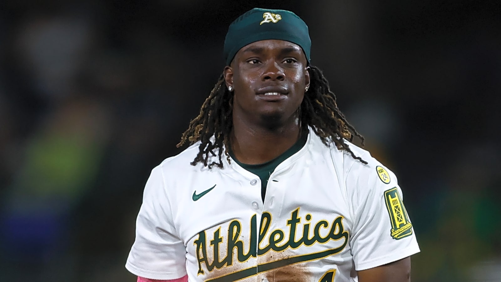 Athletics OF undergoes patellar tendon surgery