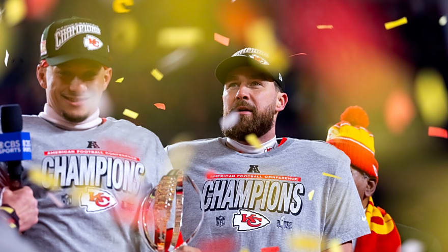 Patrick Mahomes Sends One-Word Message to Travis Kelce After &#39;Happy Gilmore 2&#39; Release