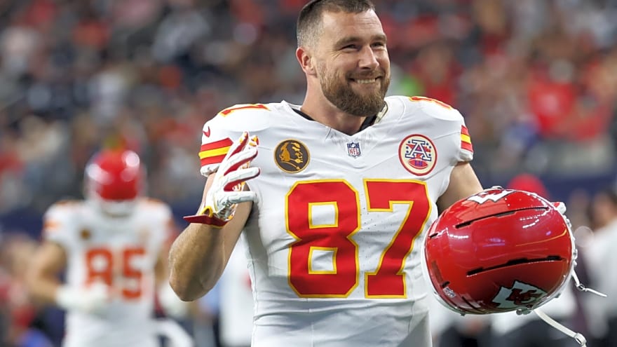 Travis Kelce couldn&#39;t help but get excited for what the Kansas City Chiefs may have just stumbled upon