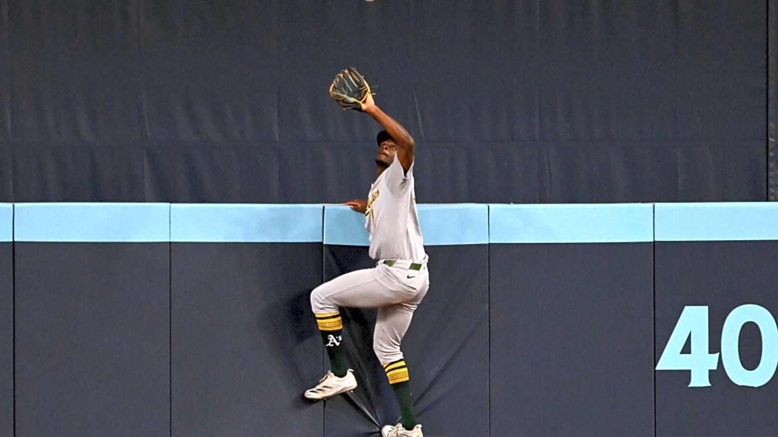 Athletics Denzel Clarke&#39;s MLB Catch of the Year Candidate Breaks the Internet