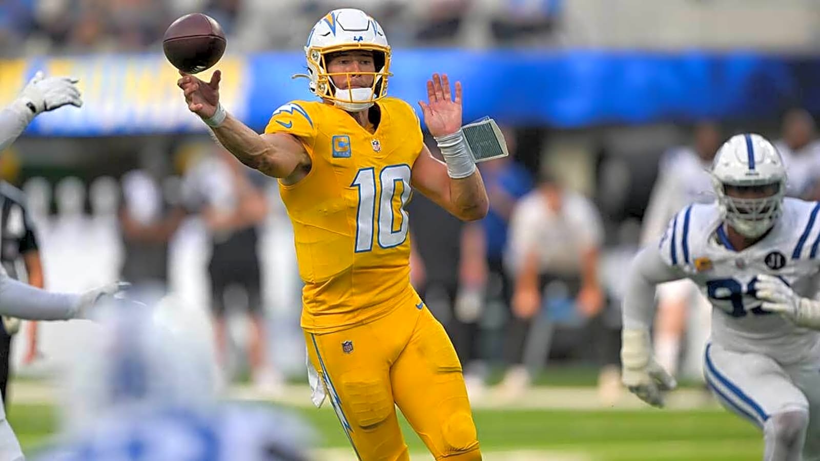 Chargers’ Justin Herbert makes NFL history with epic statline in loss vs Colts