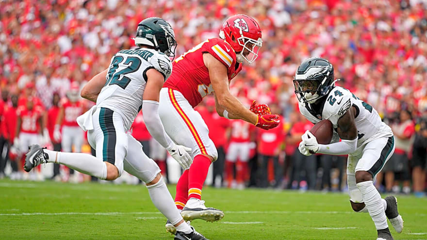 Eagles’ Drew Mukuba got ‘crap’ from teammates after picking off Patrick Mahomes