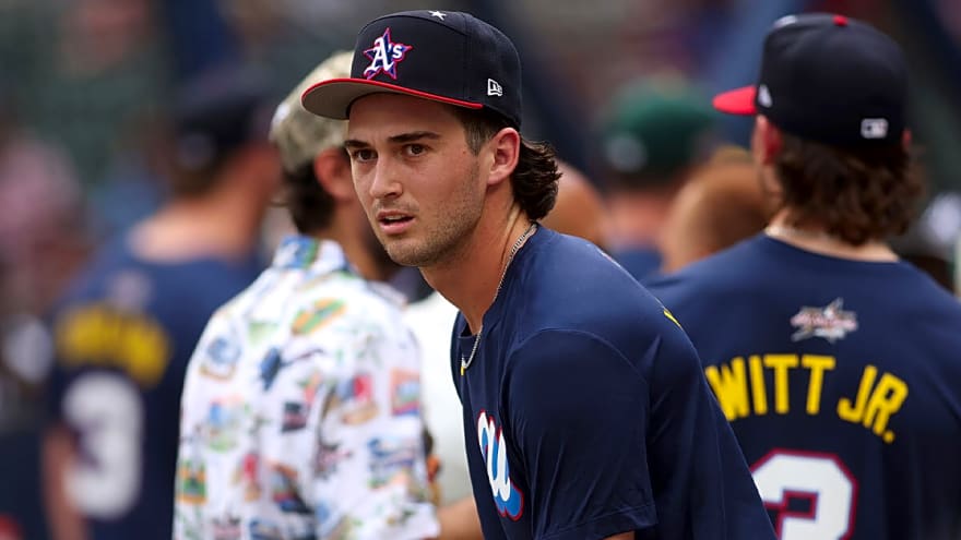 Athletics’ Jacob Wilson shares special moment with father Jack during All-Star Game