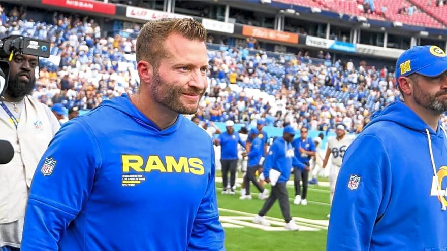 Sean McVay promises to be ‘flying around’ despite plantar fascia injury