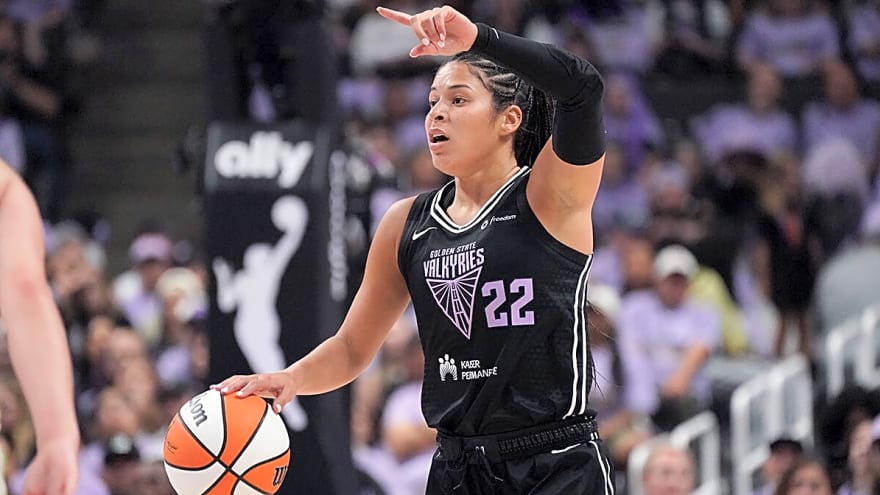 Valkyries guard Veronica Burton’s dad celebrates Most Improved Player award with TV moment