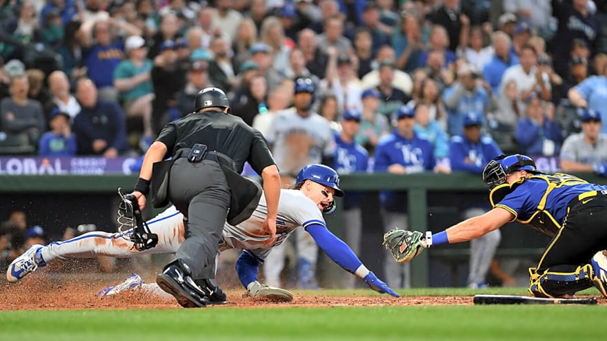 Royals’ Bobby Witt Jr. outduels Cal Raleigh on home base slide