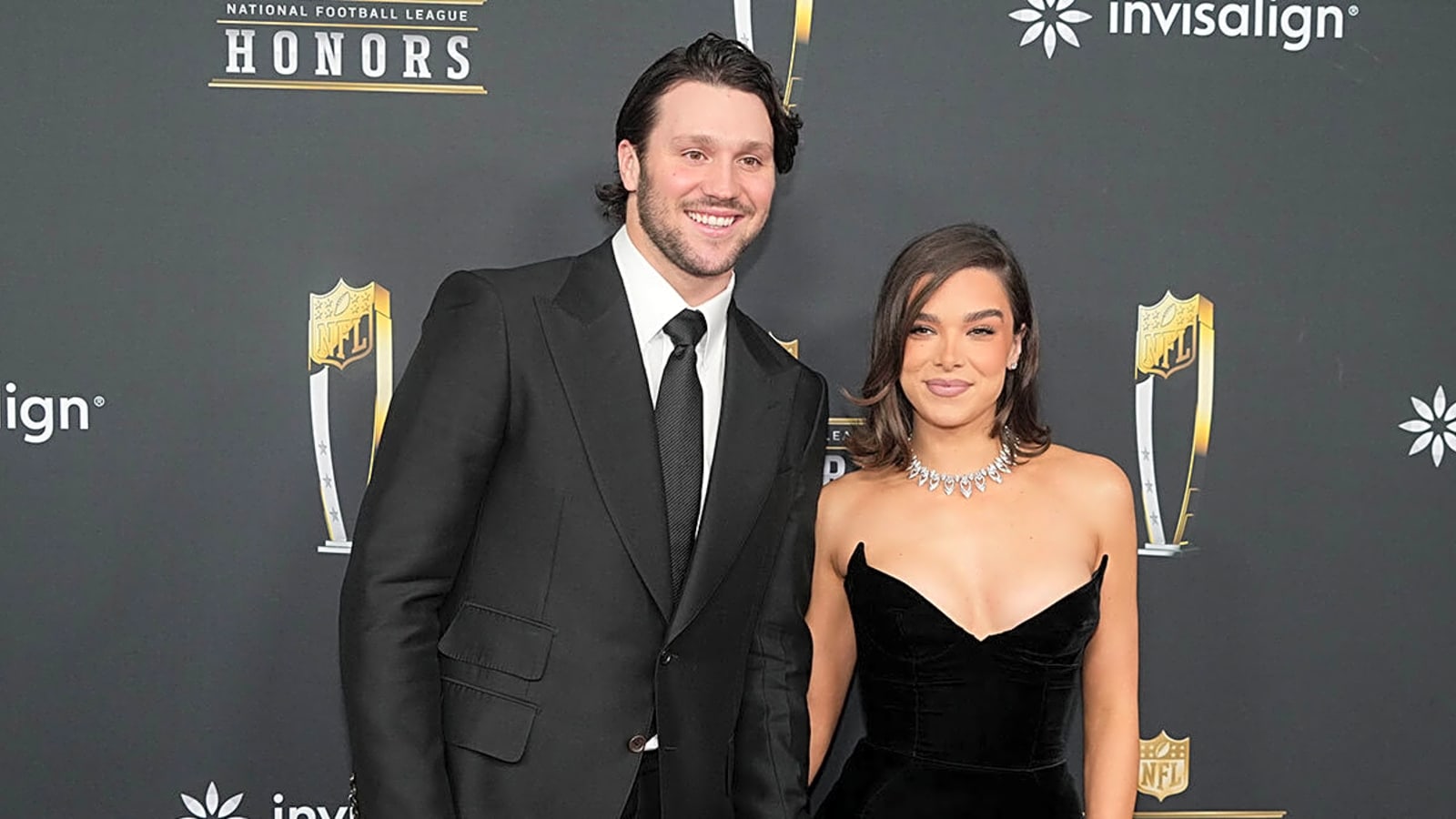 Josh Allen, Hailee Steinfeld gift Bills O-Line wild present