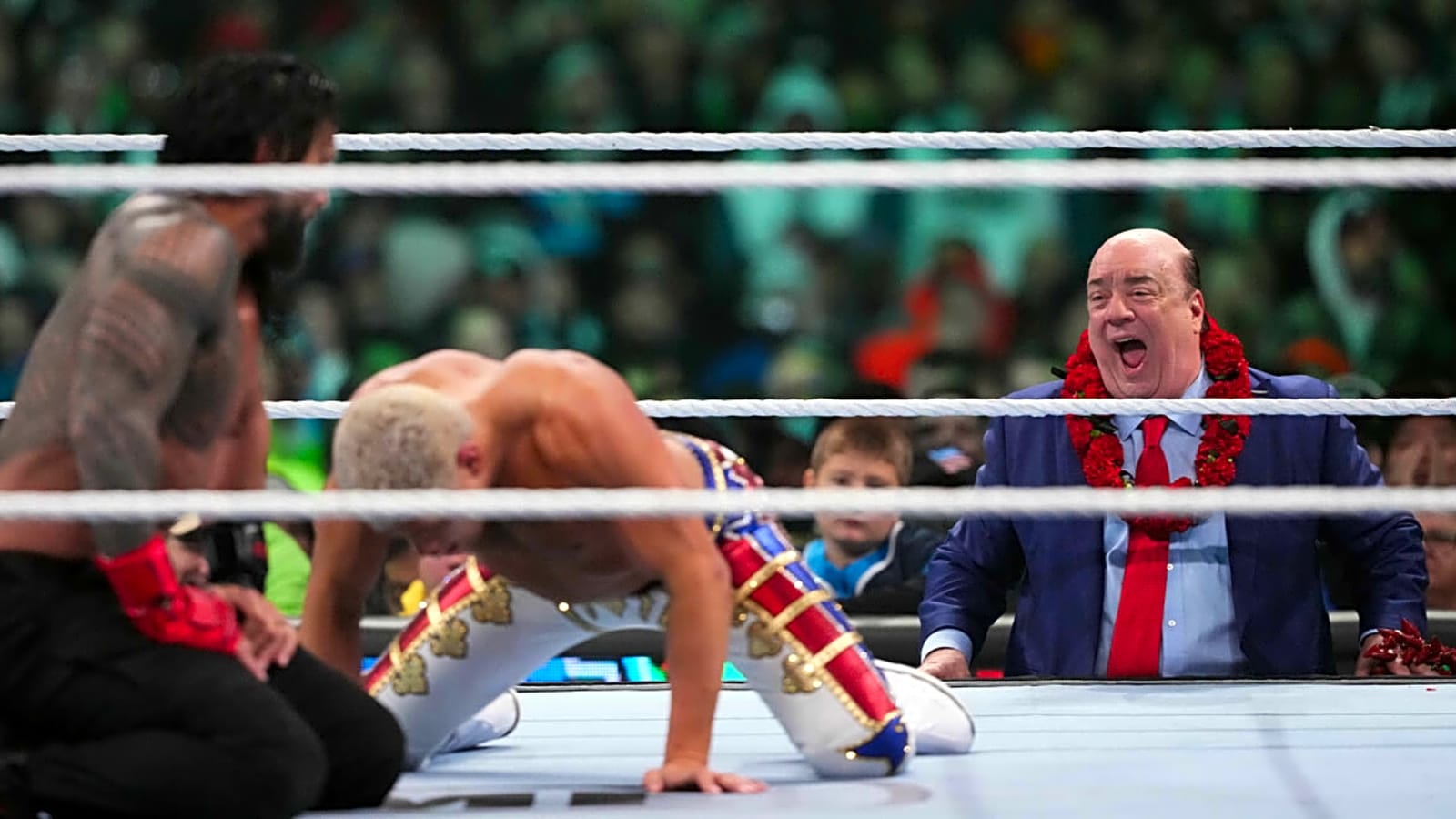 WWE’s Paul Heyman reveals bloody injury at hands of Roman Reigns