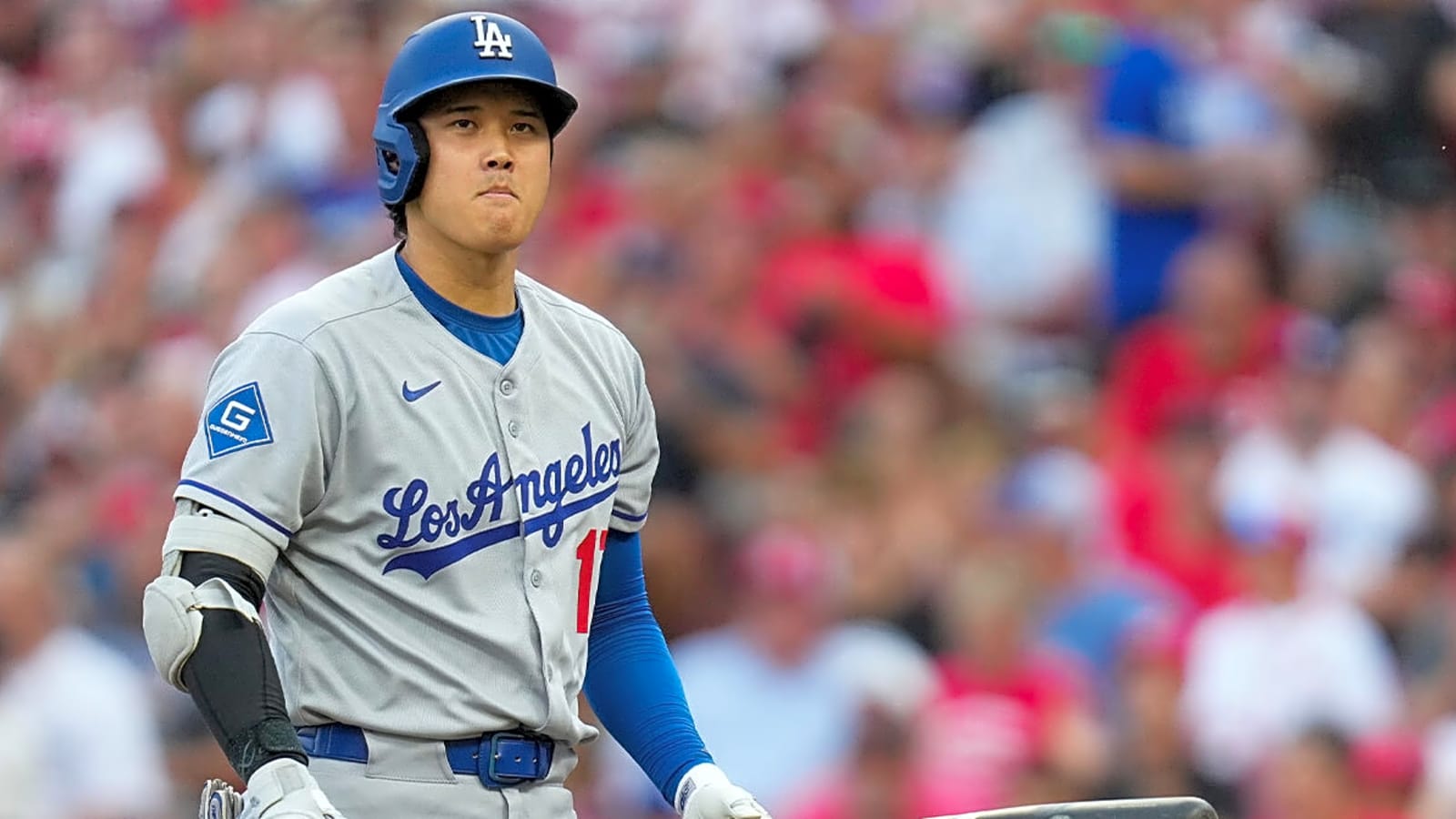 Dodgers star Shohei Ohtani’s shocked facial reaction after strikeout is going viral