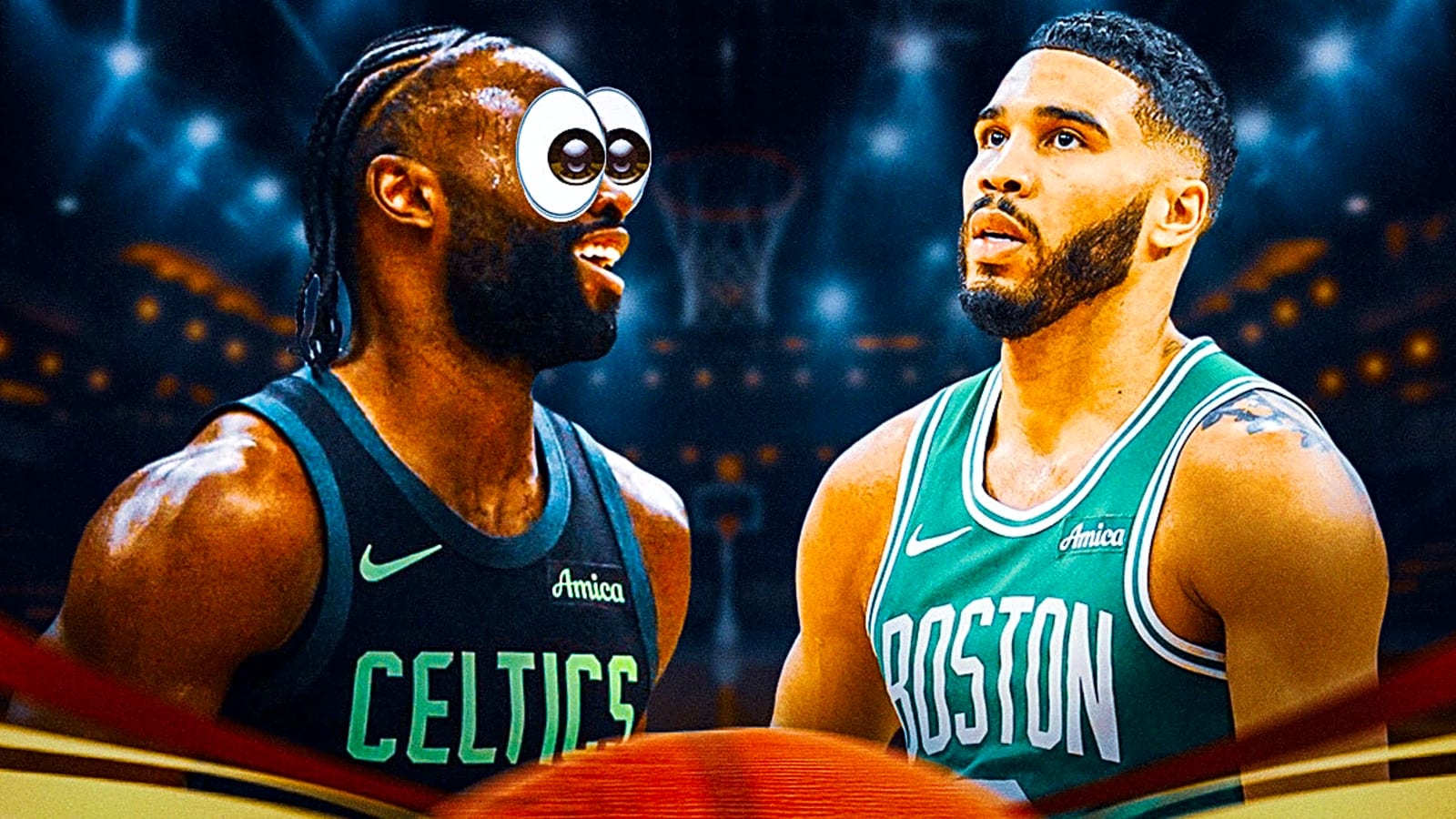 Celtics’ Jaylen Brown reacts to Jayson Tatum’s ‘crazy’ new look
