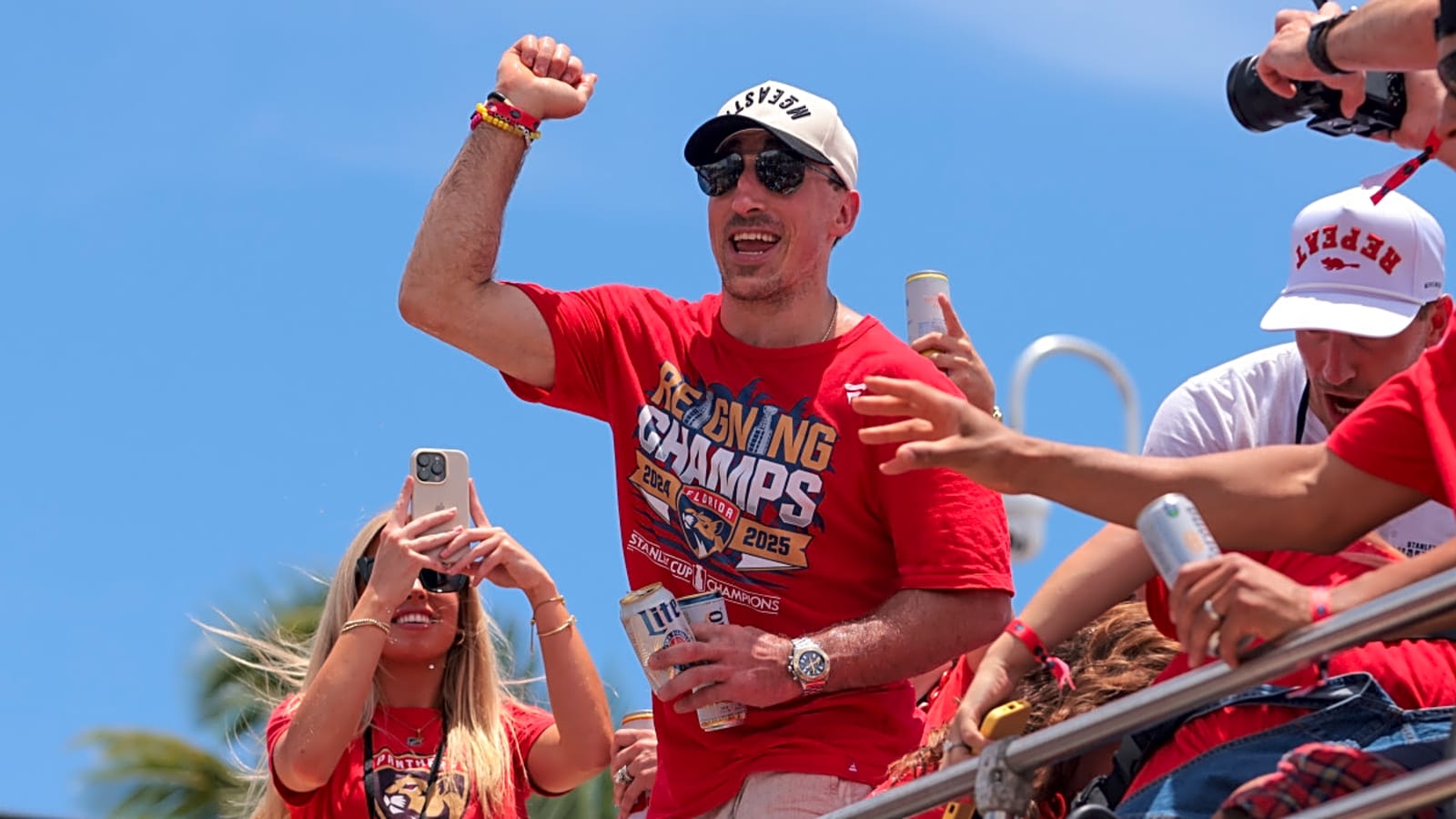 Brad Marchand Drops Hilarious Sam Bennett Message at Panthers Parade