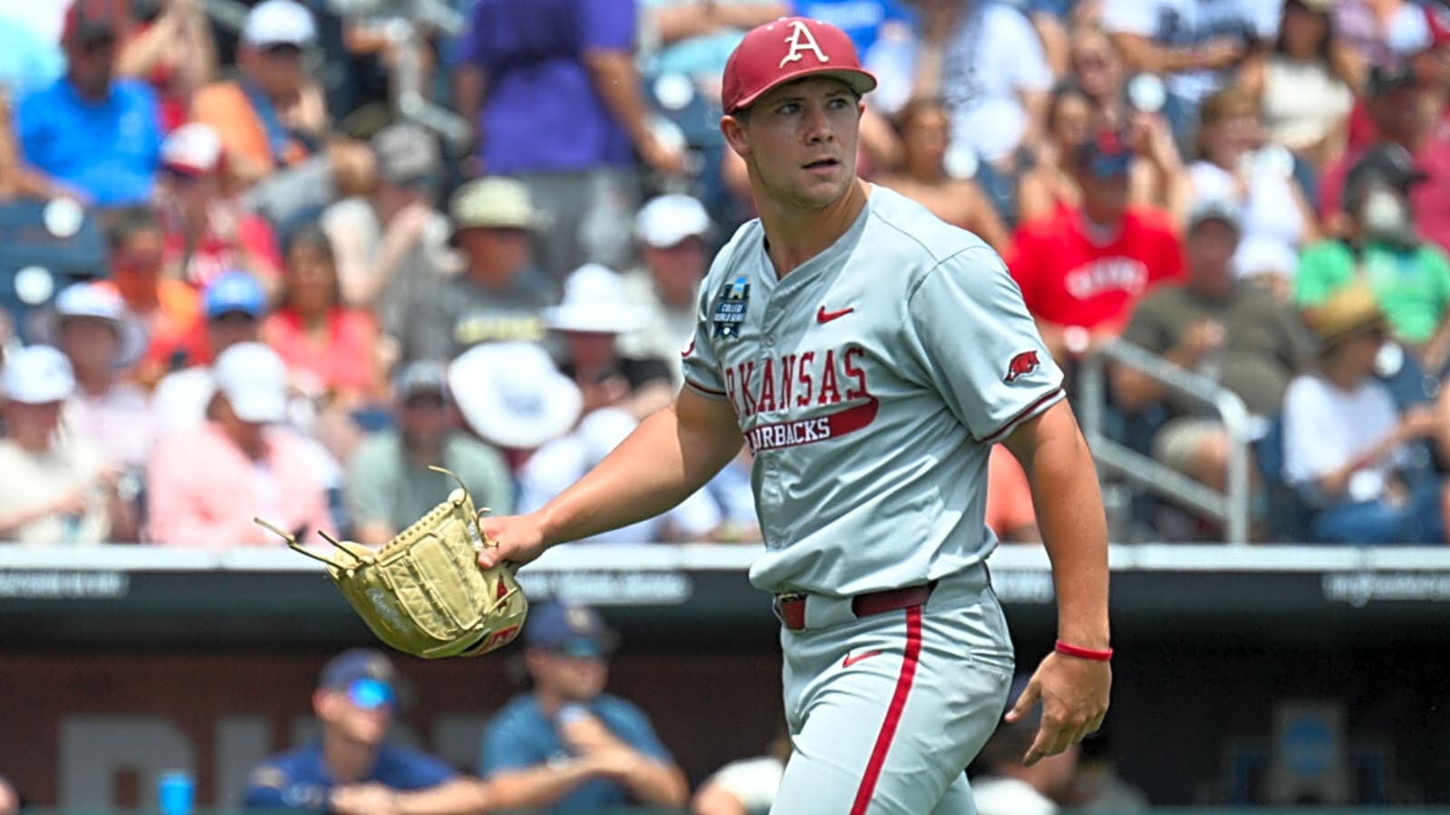 Arkansas&#39; Gage Wood places himself into college baseball glory with legendary performance to keep Razorbacks alive in 2025 CWS