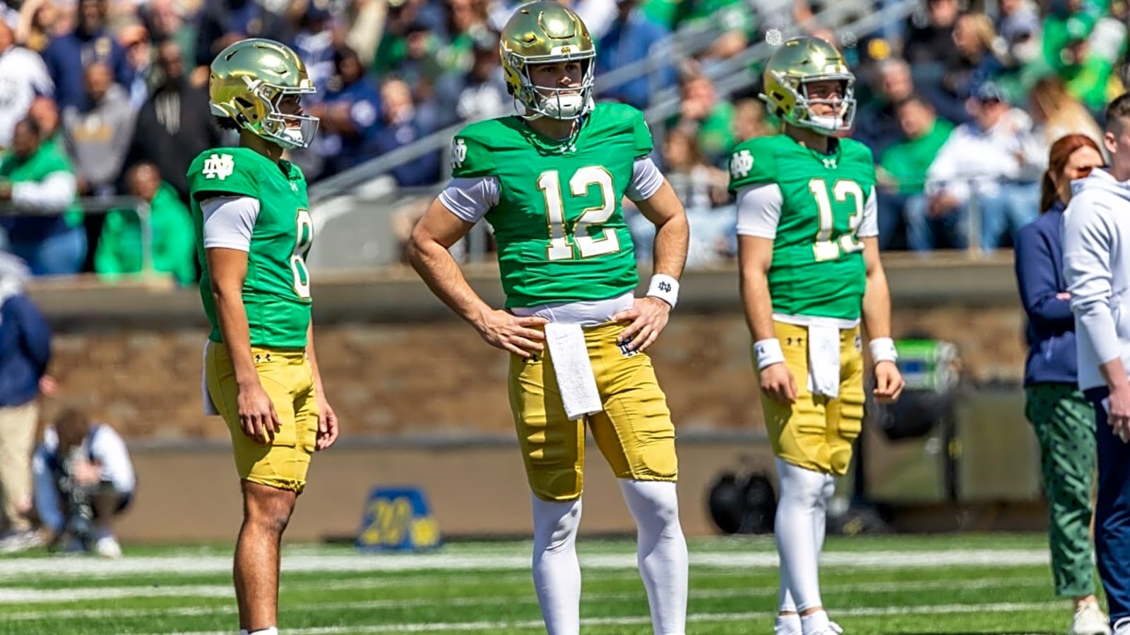 Latest Intel gives a 'slight edge' to one Notre Dame signal caller as the quarterback battle heads down the final stretch