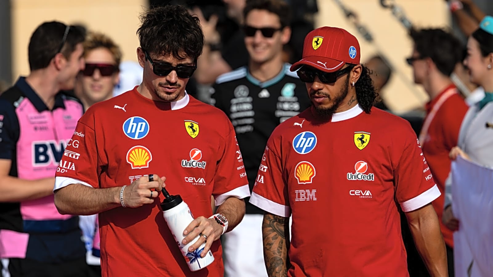 Lewis Hamilton Gave Charles Leclerc a Headache With His Wild Ferrari Drive