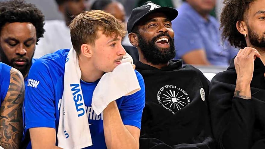 Mavericks’ Cooper Flagg, Kyrie Irving share the court for West Coast practice